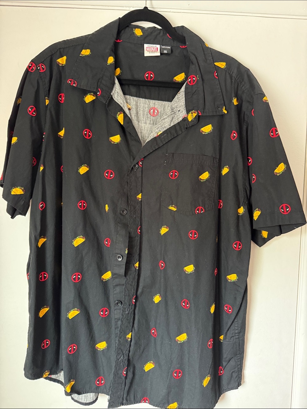 Marvel Deadpool Button Down T-shirt
